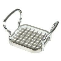 French Fry Cutter By Home Basics French Fry Cutter Stainless Steel French Fry Slicer With Easy Grip Handles Silver