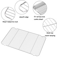 Zacfton Cooling Rack Set Of 3 Baking Rack Stainless Steel Wire Rack For Baking Cooking Roasting Grilling Cooling 15 X 11