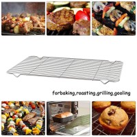 Zacfton Cooling Rack Set Of 3 Baking Rack Stainless Steel Wire Rack For Baking Cooking Roasting Grilling Cooling 15 X 11