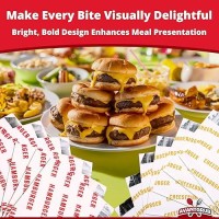 Retro Grease Proof Burger Wrappers Combo 20Pk Insulated Pro Quality Bulk Hamburger And Cheeseburger Bags Are Bpa Free Large