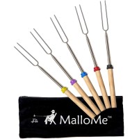 Mallome Marshmallow Roasting Sticks Smores Skewers For Fire Pit Kit Hot Dog Camping Accessories Campfire Marshmellow 32 Inch