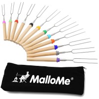 Mallome Marshmallow Roasting Sticks Smores Skewers For Fire Pit Kit Hot Dog Camping Accessories Campfire Marshmellow 32 Inch