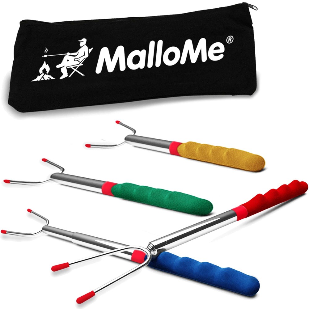 Mallome Marshmallow Roasting Sticks 45 Inch 4 Pack Smores Kit For Fire Pit Long Camping Campfire Accessories Smores Gift Set