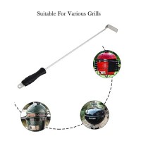 18 Inch Bbq Ash Tool For Kamado Joe Charcoal Smoker Big Green Egg Wood Burning Stove Ash Rake Grilling Poker Accessories Charcoal Garden Tools Grill Cleaning Tools