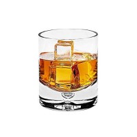 HomeRoots clear 4 pc Set Old Fashioned Lead Free crystal Scotch glass 8 oz