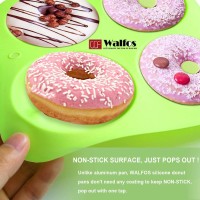 Walfos Full Size Silicone Donut Mold 4 Inch Big Size Silicone Doughnut Pan Set Nonstick Just Pop Out Heat Resistant Bpa F