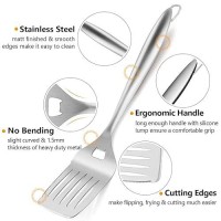 Hasteel Grilling Utensil Set 18In  Stainless Steel Bbq Accessories Tools With Bag For Outdoor Cooking Camping  Heavy Duty Grill Spatula  Tong  Meat Fork  Basting Brush  Cleaning Brush  Mans Gift