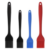 Hhyn Silicone Basting Pastry Brush Set 4 Pack Heat Resistant Spread Oil Butter Sauce For Bbq Grill Barbeque Kitchen Baking Cooki