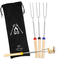 Zulay Sturdy Marshmallow Sticks For Fire Pit Extra Long Great Smores Sticks Smores Kit For Fire Pit Marshmallow Roasting Ske