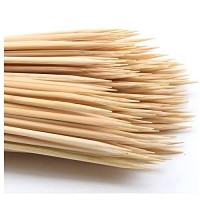 Dtmasao 200Pcs 6 Inch Bamboo Skewers For Wooden Sticks Bbq Appetiser Fruit Cocktail Kabob Chocolate Fountain Grilling Kitchen C