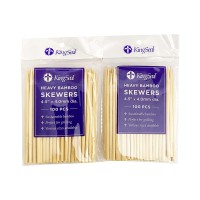 Kingseal Renewable Bamboo Heavy Duty Skewers Sticks 45 Inches X 38 Mm Diameter Retail Pack 2 Bags Of 100 Skewers 200 Cou