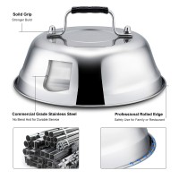 Professional Melting Dome Lid Set Of 3 Leonyo 12 9 Metal Steam Basting Cover For Griddle Grill Top Stainless Steel Griddl