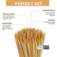 Decorrack 681012 Natural Bamboo Skewers Sticks Wood Skewers For Bbq Grilling Kabob Appetizers Fruits Smores