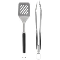 Oxo Good Grips Grilling 3Pc Set Tongs Turner And Tool Rest Black