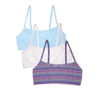 Fruit Of The Loom Girls Spaghetti Strap Sports Bra Happy Stripewhiteeyeshadow 38