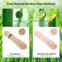 Minisland Premium 6 Inch Bamboo Skewers For Appetizers Fruit Kabobs 3Mm Thin Small Short Wooden Food Sticks 100 Counts Many Siz