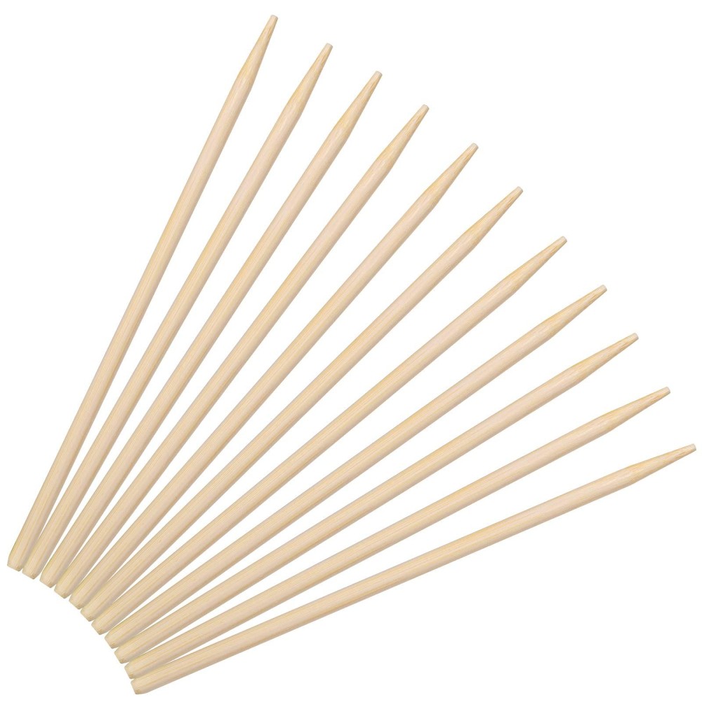 Minisland Premium 7 Inch Bamboo Skewers 5Mm Thick Long Semipoint Caramel Candy Apple Corn Dog Sticks 100 Countsmsl169