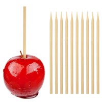 Hansgo Wooden Candy Apple Skewer Sticks 5 Mm 7 Inches Birch Bbq Caramel Apple Sticks Cotton Candy Stick Rock Candy Stick Skewer