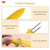 Laochoes 30 Pcs Stainless Steel Corn Forks Set Corn Holders Corn On The Cob Holders Corn Skewers Perfect For Fresh Corn On T