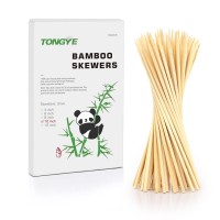 100 Pcs 10 Inch Bamboo Skewers Premium Wooden Skewers Without Splinters Skewers For Grilling Bbq Appetizer Fruit Kabobs