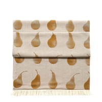 Placemats Set of Eight Pale Yellow Pear Pattern