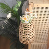 Woven Water Hyacinth Hanging Basket Door Hanging Basket Wall For Home Garden Farmhouse Water Hyacinth