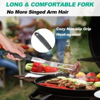 Haushof Large Grill Accessories Heavy Duty Bbq Set Gifts For Menwomen Premium Stainless Steel Spatula Fork Tongs 16516