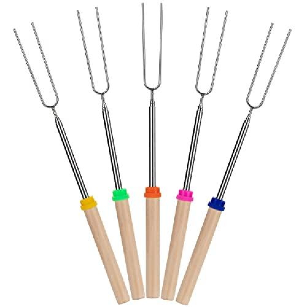 Unco Marshmallow Roasting Sticks 5 Pack 32 Extendable Stainless Steel Campfire Smores Sticks Hot Dog Sticks For Campfire R