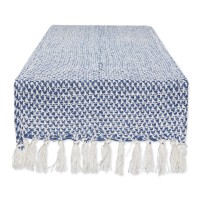 Dii Nautical Blue Woven Table Runner 15X108