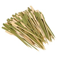 7 Inch200 Pack Bamboo Wooden Paddle Picks Skewers For Cocktail