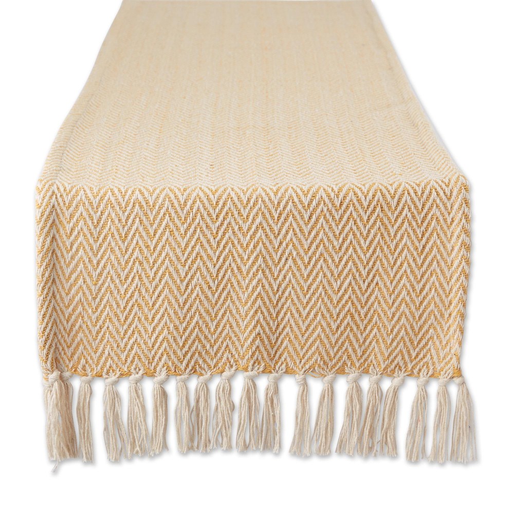 Dii Honey Gold Chevron Table Runner 15X108