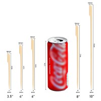 47 Inch Bamboo Skewers 100Pcs Food Appetizer Toothpicks Wide Flat Paddle Bamboo Wood Picks For Cocktail Marshmallow Fruit Gr