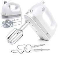 Moss Stone Hand Mixer With Snapon Storage Case 5 Speed Hand Mixer Electric 250W Power Handheld Mixer For Baking Cake Egg Cr