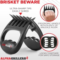 Alpha Grillers Meat Shredder Claws - Bbq Smoker Accessories - Pulled Pork Tool - White Elephant Grilling Gifts For Men