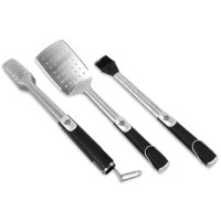 Pit Boss Grills Soft Touch 3 Piece Tool Set Stainless