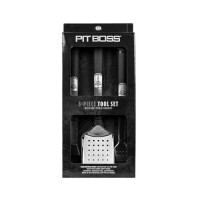 Pit Boss Grills Soft Touch 3 Piece Tool Set Stainless