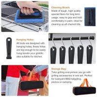 Blackstone Griddle Accessories Kit 16Pcs Flat Top Grill Accessories Set For Blackstone And Camp Chef With Spatula Scraper Griddle Cleaning Kit &Carry Bag Great For Outdoor Bbq & Teppanyaki And Camping