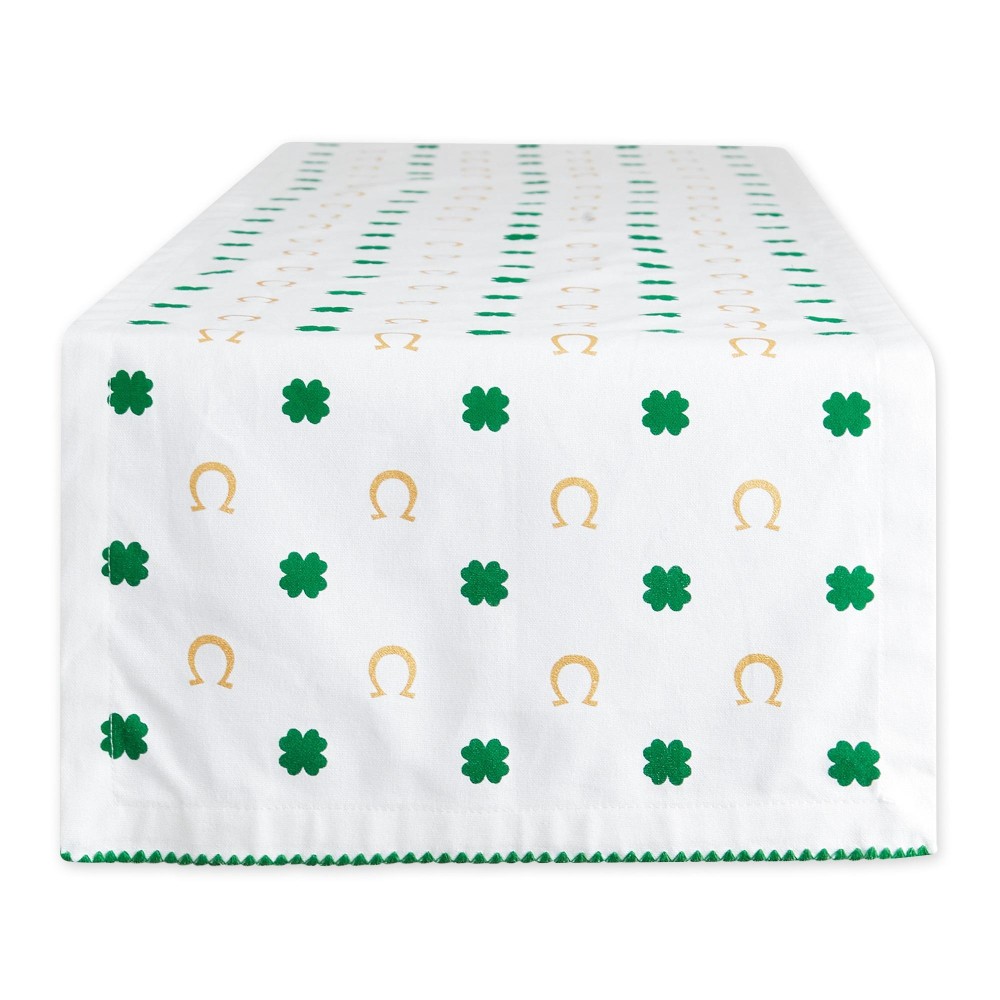 Clover Horseshoe Printed Table Runner 14X72