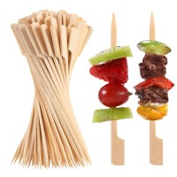 200 Pcs Bamboo Skewers For Appetizers 47 Inch Toothpicks Cocktail Picks For Drinks Fruit Kababs Sausage Barbecue Snacks N