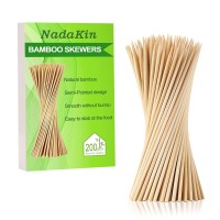 200 Pcs Bamboo Skewers 12 Inch Wooden Skewer For Appetizers Fruit Kebabs Grilling Barbecue Mini Burger Sausage Cocktail P