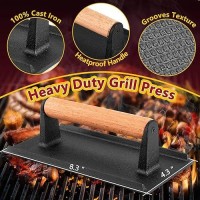 Joyfair Cheese Melting Dome & Burger Press Kit  12 Inch Basting Cover With Cast Iron Grill Press  Griddle Accessories For Outdoor Bbq Flat Top Grilling Teppanyaki Kitchen Steaming  Dishwasher Safe