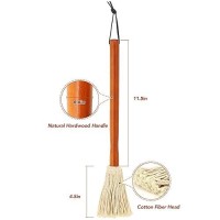 16 Bbq Sauce Basting Mops Brushes For Roasting Or Grilling Apply Barbeque Marinade Or Glazing Cotton Fiber Head And Hardw