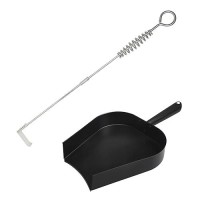 Quantfire 18 Bbq Ash Removal Tool And Ash Pan For Big Green Egg Accessories Stainless Steel Ash Tool Poker For Bge Primo And