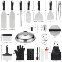 Griddle Accessories Kit 39Pc Commercial Grade Flat Top Grill Accessories For Blackstone Complete Griddle Accessories Set With