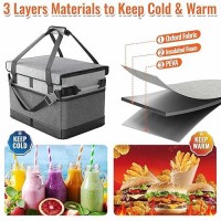 Hulisen Large Grill Caddy With Lid And Paper Towel Holder Bbq Caddy For Outdoor Grill Insulated Foldable Barbecue Picnic Caddy