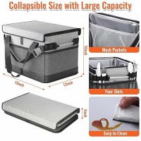 Hulisen Large Grill Caddy With Lid And Paper Towel Holder Bbq Caddy For Outdoor Grill Insulated Foldable Barbecue Picnic Caddy