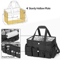 Hodrant Large Grill Utensil Caddy With Paper Towel Holder  Outdoor Picnic Bag Organizer For Bbq Supplies Tool  Tailgating Accessory Basket Camping Gear Must Haves For Cook Essentials  Black  Bag Only