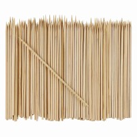 100 Count 8 Inch Bamboo Wooden Skewers For Shish Kabob Grilling Fruits Appetizers And Cocktails