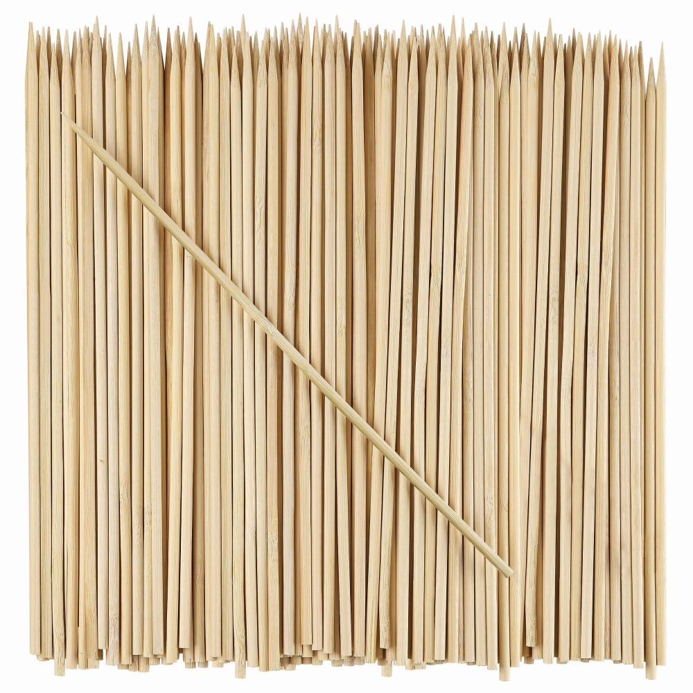 100 Count 10 Inch Bamboo Wooden Skewers For Shish Kabob Grilling Fruits Appetizers And Cocktails