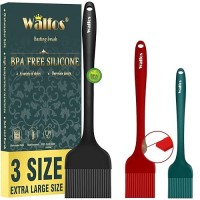 Walfos 3 Size Basting Pastry Brush Silicone Pastry Brushes For Barbecue Baking Desserts Cooking Brush For Kitchen Strong S